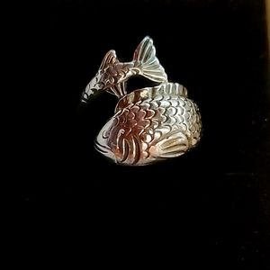 Sterling silver Fish lover ring